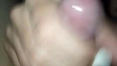 Oh man, we started watchin' porn and she just grabs my dick, massagin' it till I cum all over, like totally emptyin' me out!