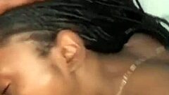 she practices twerking and throat skills while eating her own cream in this ebony black session