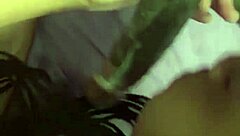 she practices twerking and throat skills while eating her own cream in this ebony black session