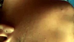 she practices twerking and throat skills while eating her own cream in this ebony black session