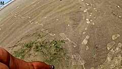 Nicoly Safada Seduces Firefighter on Beach and Rides His Cock in the Bushes