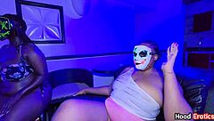 three juicy ebony sluts ready for halloween fun