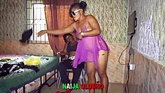 Hey, this naija babe undresses and I slide a huge cucumber deep in her pussy for orgasm 😈