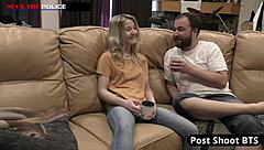 Off duty welfare check with Stacy Shepard behind the scenes - blonde cop vibes.