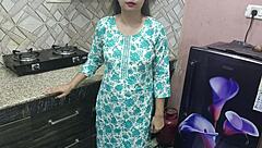 indian stepmom bends over fucking stepson in kitchen with big ass tits