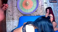 this guy is so happy banging these two beautiful latinas with deep blowjobs and wet pussies