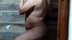 arrives home spies sister-in-law depilating before bath gets excited masturbates