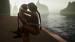 In this Conan Exiles tale, two women explore LESBIAN desires in a wild adventure.