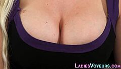 Can you handle busty mistresses laughing at your tugging while they humiliate you in cfnm with femdom next door?