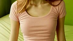 Fancy eastern european lingerie model shows off panties and barefoot style.