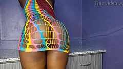 Quick session IN the living room WITH the neighbor's impressive guy.