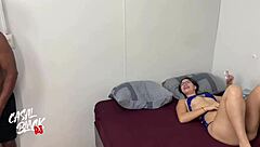 bored and full of desire liz wodzik starts touching herself when black guy hears moans and enters to satisfy the naughty one