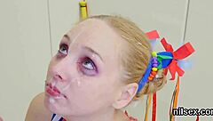 Hey, this hot nympho gets ridden hard in that bizarre anal treatment spot