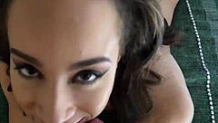 in this casual amateur pov, the teen rides her stepbro with some blowjob and handjob action thrown in