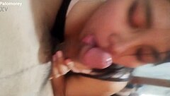 I felt so excited when my hot Latina ex classmate friend came over to suck my cock and fuck passionately.