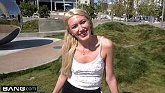 Russian Milf Angelina Bonnet Flashes Her Small Tits In Public For A Wild Outdoor Thrill!