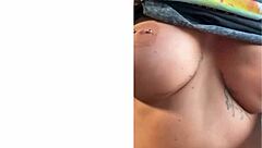 Amateur mature milf with big tits acts as femdom mistress in pov to flog her submissive slut.