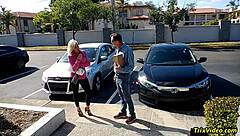 Paris eagerly awaits delivery of his important package from the service.