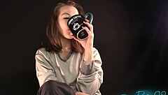 your morning cup of me turns into femdom humiliation with this black brunette housewife ripping clothes in yoga session 😈