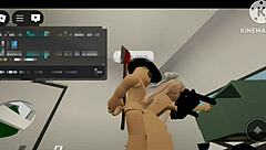 Desperate fan fucked hard in Brookhaven until creampie explosion - Roblox