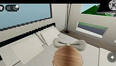 Desperate fan fucked hard in Brookhaven until creampie explosion - Roblox