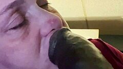 Deepthroat Sloppy Blowjob From Midget Slut On Huge Black Monster Cock