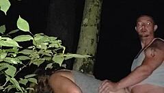 Sneaky outside creampie ending happens after intense buildup in hidden spot. The thrill builds to that final release without anyone noticing.