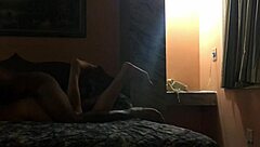hey brunette in hotel with black for homemade interracial action