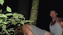 Sneaky outside creampie ending happens after intense buildup in hidden spot. The thrill builds to that final release without anyone noticing.