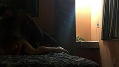 hey brunette in hotel with black for homemade interracial action