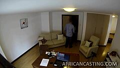 monster cock is filling that black pussy during rough doggystyle ride