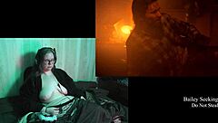 Naked Alan Wake 2 play through continues in part 11 with big natural tits brunette model