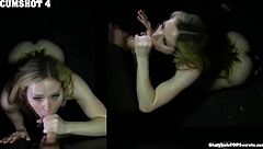 Gloryhole Pussy Use with Cum Swallow