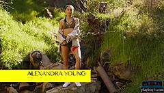 I Adore This Mixed Race Petite Asian Babe Alexandra in Lingerie for Softcore Solo Striptease