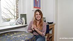 Ersties features a sexy babe who enjoys a hot scene from our site in a solo moment