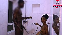 That petite ebony teen craves a monster cock, bending over for intense doggystyle pounding in homemade action.