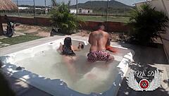 Emotional Bareback Encounter In In-Laws' Jacuzzi