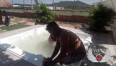 Emotional Bareback Encounter In In-Laws' Jacuzzi