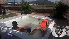 Emotional Bareback Encounter In In-Laws' Jacuzzi