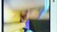 French SLUT Fanny EXPLORES her shaved pussy with dildo on WEBCAM in solo session