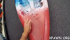 Oh yeah, this fine booty amateur gets filled up with that hard cock in her tight pussy!