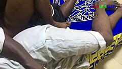 I joined this hot ebony BBW MILF and her husband for a wild threesome on the family bed with creampie and hardcore fucking.