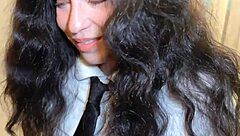 Can I fuck you quick in my schoolgirl skirt before parents get home, bending over for creampie in doggystyle