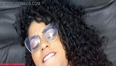 Subtle Curves of Ebony Babe Bent Over in Doggystyle with Natural Tits