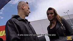 Oh man, for cash this stunning nymph has outdoor sex with a rich stranger while her guy watches! 💸