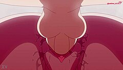 Bend over now, he demands as Ochako Uraraka takes monster cock doggystyle to shaved pussy orgasm.