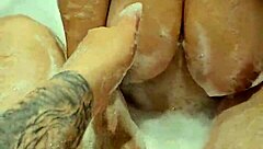 Sexy Wife Gives Sensual Blowjob In Bathroom Before Homemade Mutual Masturbation Game With Not Sister