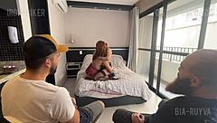 Swapping Wives For Wild Group Orgy With Cum In Mouth And Facial Swallows! Brazilian Babes Kiss And Lick.