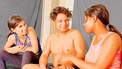 Feeling so romantic as this teen gets swapped for ffm anal and squirting