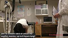 Oh Wow, Check Out The Procedure with Blaire Celeste Showing Off Her Pierced Nipples and Shaved Pussy in Latex Gloves and Skirt!